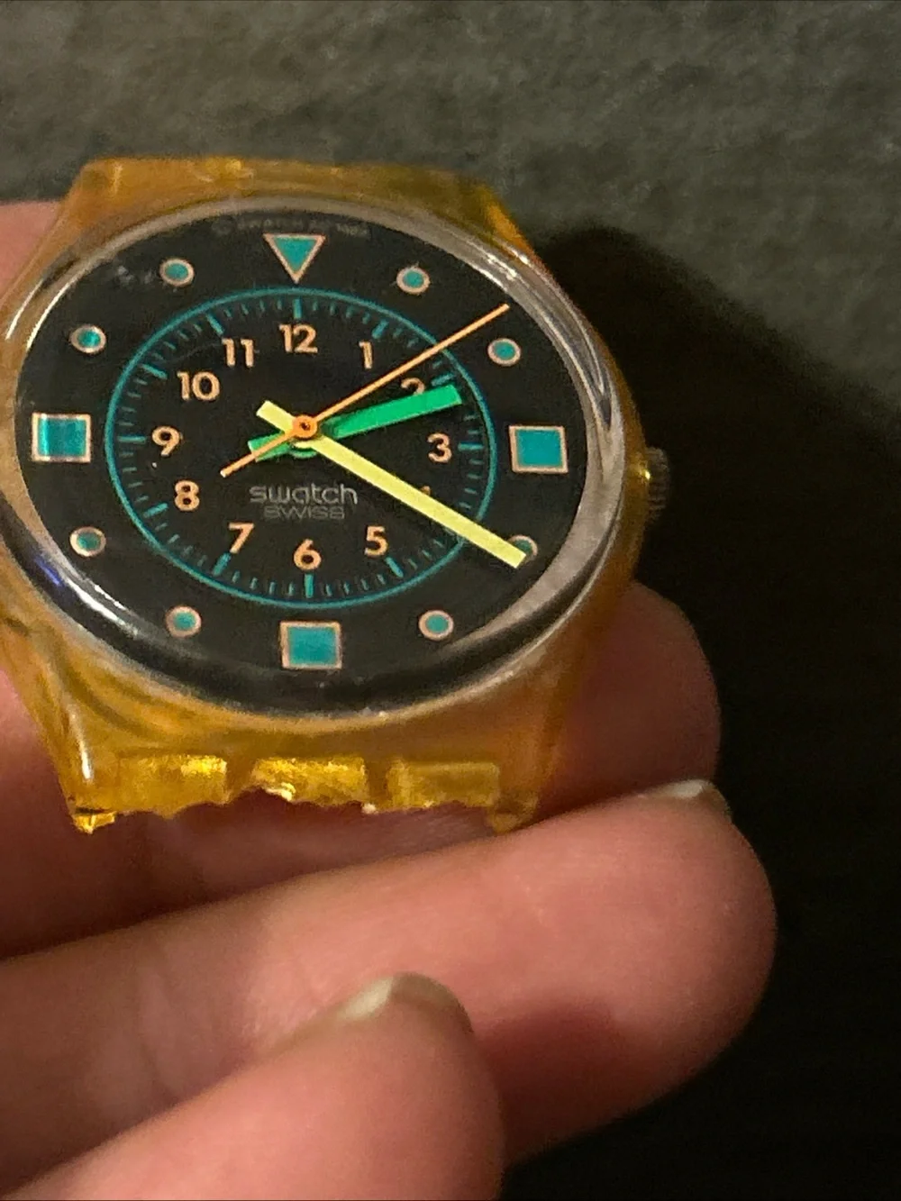 Vintage Swatch Watch Bondi diver GK115 80s Watch Display or parts not tested WOW